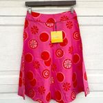 Michael Simon Womens Skirt Retro Pink Red A Line Fruit Punch Size Small Photo 2