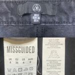 Missguided Denim Skirt Black Size 4 Mirco Mini Bratz High Waisted Shark Bite Photo 6