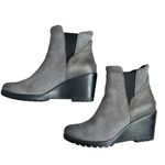 Sorel After Hours Chelsea Boots Women’s Size 10 Suede Leather Gray Wedge Heel Photo 5