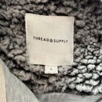 Thread & Supply Gray Sherpa Quarter Zip Pullover Size L Photo 4
