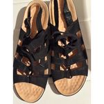 VITAL Black Suede Lace Up Wedge Sandals Women's Size 38 US 7.5 Made in Austria Photo 1