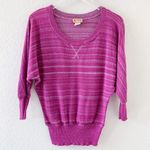 Mudd purple silver metallic dolman 3/4 quarter Photo 19