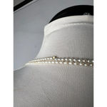 vintage faux pearl single strand long retro necklace White Photo 3