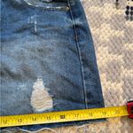 Jean skirt woman’s sz M On Twelfth mini distressed, denim zip front White Size M Photo 7