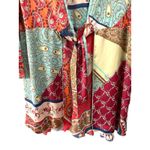 CAbi  Women's Oversized Bohemian Patchwork Print Tie Front Kimono Cardigan Large Photo 1