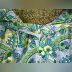 Vintage Carolina Blues flower power cotton blend capri pants, size 10 Blue Photo 3