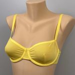 Out From Under Urban Outfitters Yellow Balconette Bra 32B Underwire Mesh Sheer Photo 1