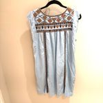 Uncle Frank  Women's Blue Chambray Embroidered Tencel Dress Size M Photo 2