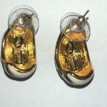 Kenneth Jay Lane Signed KJL China Black and White Zebra Earrings Black Photo 3