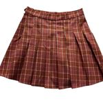 Princess Polly  Blush Pink Plaid Pleated Skirt Women Size 4 | 62-25 Photo 1