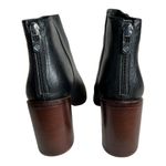 Antonio Melani Cammden Black Womens Sz 6.5M Leather Brown Heel Booties Cocktails Photo 4