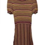 Free People Yellow Striped Metallic Knitted
Short Sleeve dress size large Photo 0