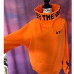 Hoodie orange womens streetwear hip hop fashion print Size M Photo 3