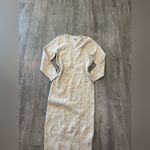 Topshop  Cream Long Sleeve Dress Photo 4