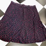 Talbots Pleated Mini Skirt School GirlNavy Blue & Red Cherry Heart Academia sz12 Photo 1