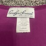 Carolyn Strauss purple floral sleeveless business casual tank top L Size L Photo 1