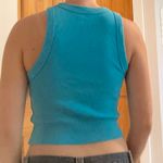 Aerie Blue Ribbed Tank Top Photo 1