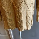 Yellow‎ Chunky Sweater Cottage Core Cable Knit Size Small Long Fall Office
Cozy Photo 5