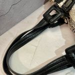 Jessica Simpson Handbag Large Black And White Vegan Croc Embossed Leather Photo 11