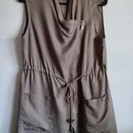 Anthropologie DREW Olive Army Green Tencel Zippered Utility Tunic Sleeveless Vest Size XS Photo 0