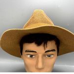 Anthropologie Bucket Hat Womens Tan Chunky Knit Boho Style Soft Cozy Winter Cap Photo 1