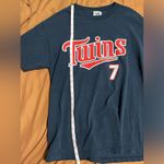MN TWINS MLB Baseball Mauer #7 Vintage Tee Unisex Adult Sz L EUC Red Size L Photo 5