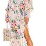 Hemant and Nandita Teien Caftan Maxi Dress Pastel Floral Semi Photo 0
