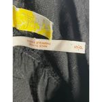 Free People Women's S Plunge Neck Linen Blend Draped Blouse Top Black Lagenlook Photo 3