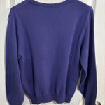 Vintage Nikki Purple embroidered floral sweater Size M Photo 4