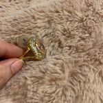 Gold Tone Pink Oval Ring Size 9 Photo 1