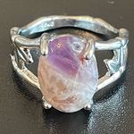 Amethyst Purple S925 silver ring size 8 Photo 0