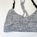 prAna Elixir Black & Gray Printed Strappy Racerback Sports Bra Photo 3
