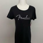 Hard Rock Cafe  Tee Shirt Niagara Falls Fender Rhinestone Gems Sparkle Black Photo 0