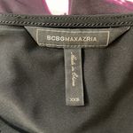 BCBGMAXAZRIA  Daphney Black Stained Glass Floral Print Asymmetrical Dress Photo 7