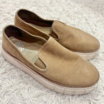 Vince Camuto Rammeya Slip On Suede leather Platform Shoes tan size 9 Photo 0