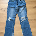 Avec Les Filles  Split Raw Hem Distressed Jeans Photo 0