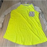 PINK - Victoria's Secret Victoria’s Secret pink Neon Yellow and Gray Long Sleeve Shirt Photo 0