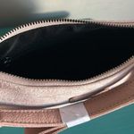 BEARPAW New Suede Shearling Trim Crossbody Pouchette Bag with Detachable Strap Photo 2