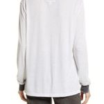 Treasure & Bond White & Gray Trim Long Sleeve T-Shirt XS Photo 1