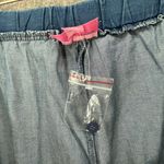 Woman Within Pants Womens 30W Blue Cargo Drawstring Elastic Waist Pockets Cotton Photo 9