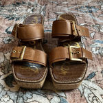 Sam Edelman  Womens Slip On Buckle Platform Platform Sandals Size 9 GUC Photo 0