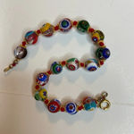 Vintage Murano Millefiori glass bracelet from Italy Photo 2