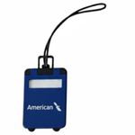 American Airlines Logo Mini Suitcase Luggage Baggage Suitcase Bag Tag Keychain Blue Photo 0