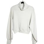 AGOLDE White Cotton Balloon Sleeve Turtleneck Sweatshirt Small Photo 6