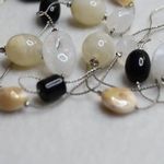 Ny Collection NY Triple Strand Silver Tone Metal Chain Multi Color Glass Beaded Retro Necklace Photo 1