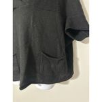 ZARAKNIT Zara Black Alpaca Wool Blend Oversized Poncho Sweater Shawl Collar S Photo 2