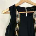 ZARA Navy Blue Embroidered Sleeveless Tank Top S Photo 2