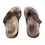 Taos The Perfect Sandal Women’s 9 Brown Leather Toe Loop Comfort Slide Shoes Photo 5
