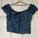 Blue milkmaid crop top Size M Photo 0