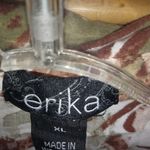 Erika  XL Pocketed Bamboo Chocolate Green White Top Plus Photo 3